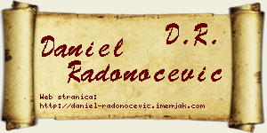 Daniel Radonoćević vizit kartica